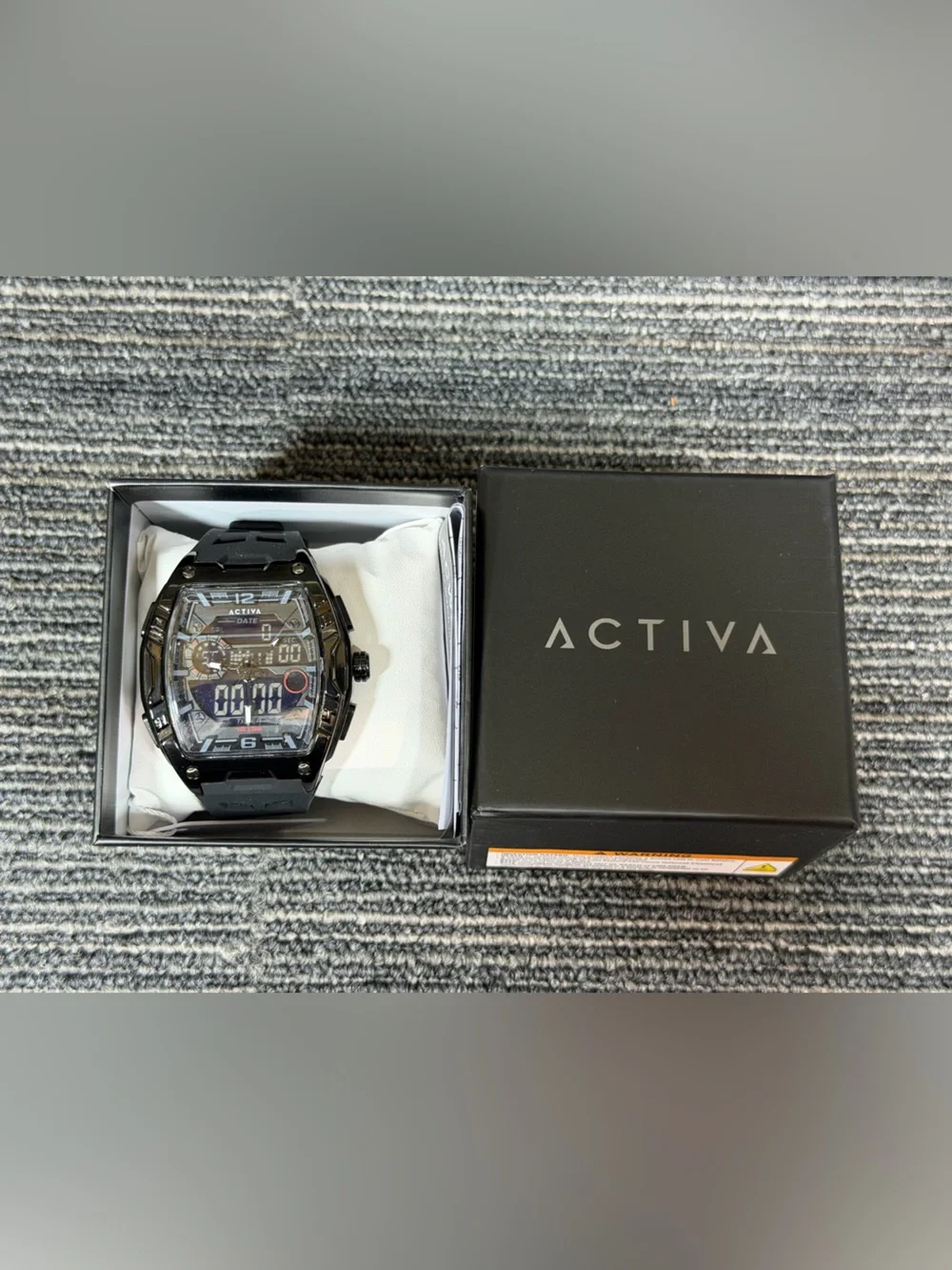 Activa Venzis X Invicta Digital Men’s Sport Watch-50mm Black Case New